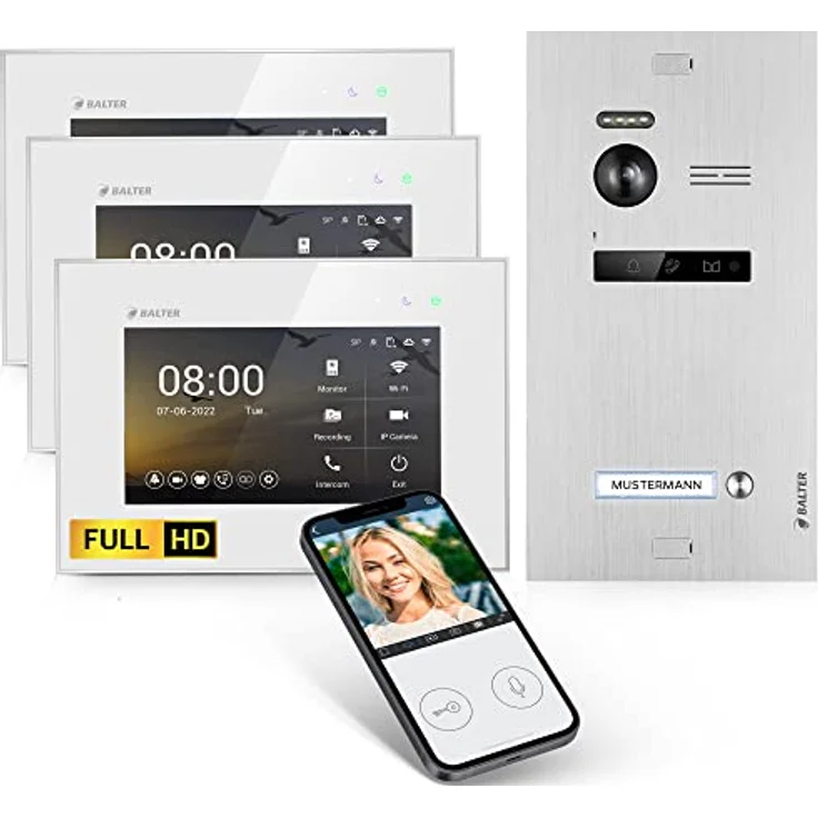 Balter Video-Türsprechanlage EVO HD WLAN (Einfamilienhaus, Full HD Kamera, mit App) – Bild 2