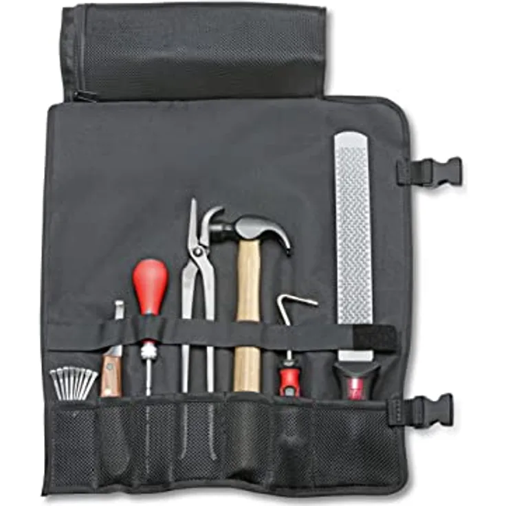 F.DICK Hufpflege-Set (Hufmesser, Hufraspel, Hufreiniger, Hufnietzange, Beschlaghammer, Schraubendreher; Hufnagel, in Tasche) 63470000
