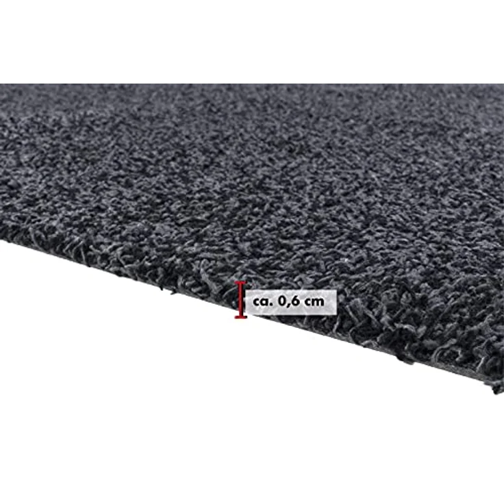 andiamo Fußmatte Samson - Schmutzfangmatte aus Baumwolle für den Hauseingang - einsetzbar als Fußmatte innen, Fußabtreter im überdachten Außenbereich oder als Haustiermatte 50 x 80 cm Anthrazit – Bild 5