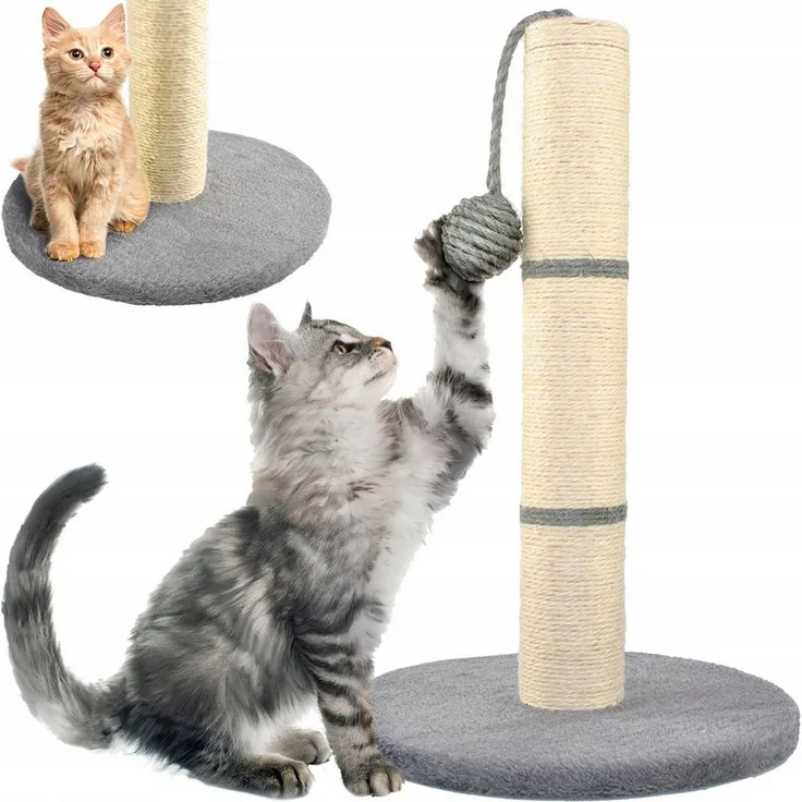 Redfink Kratzbaum für Katzen - grauer Posten, 45 cm, wasserfest und robust