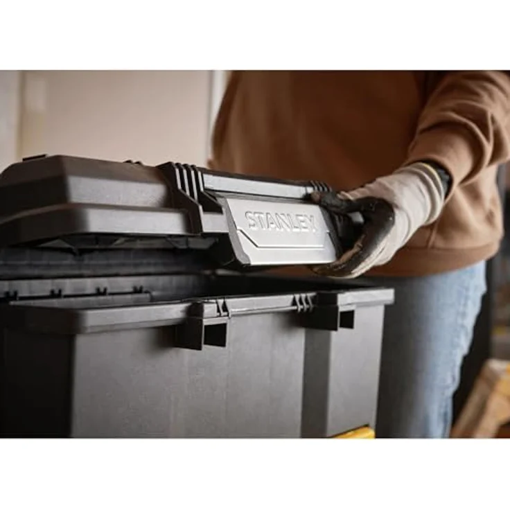Stanley Rollende Werkstatt aus Metall-Kunststoff 1-79-206 ? Werkzeugwagen leer mit 3 modularen Einheiten ? Vielseitige Werkzeugbox für Kleinteile und große Werkzeuge – Bild 34