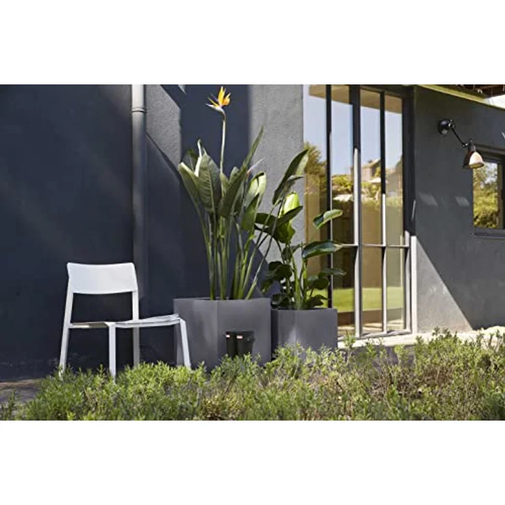 Capi Europe - Blumentopf quadratisch Smooth NL - Schwarz - Ø 40 x H 40 - BlumenBlumentopf - ÜberBlumentopf - Blumenkübel - Pflanzenkübel - Für drinnen und draußen - Wetterfest - KBL903 – Bild 3
