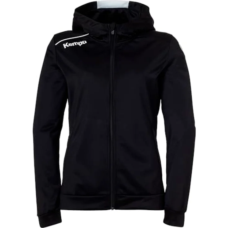 Kempa Kapuzenjacke PLAYER WOMEN Women 2003627_01 schwarz/weiß S, Arbeitsjacke mit Kontrasteinsätzen und tailliertem Schnitt – Bild 1