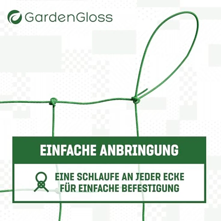 GardenGloss® Ranknetz, große Maschenweite für ertragreiche Ernte von Gurken, Tomaten und Kletterpflanzen, wetterfest und UV-beständig, 2m x 5m – Bild 4