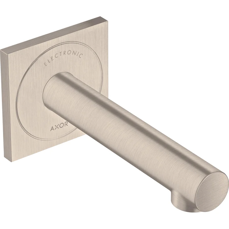 Axor Elektro-WT-Mischer UNO 160 UP, Badarmatur zur Wandmontage mit Infrarot-Näherungselektronik, brushed nickel