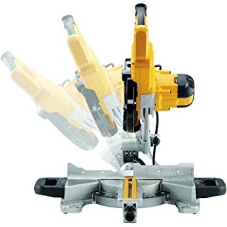 DeWalt Paneelsäge (1,400 Watt, 216 mm Sägeblatt-ø, mit XPS-Schnittlinienanzeige, innen liegender Posaunenauszug, ideal für die Montage, inkl. 24 Zahn HM-Sägeblatt und Zubehör) DWS774 – Bild 3