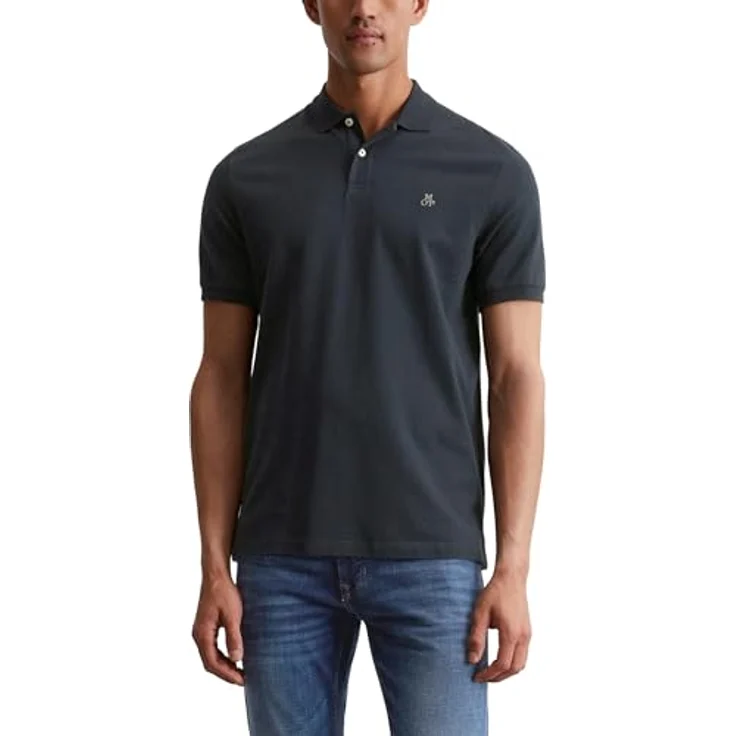 Marc O'Polo Poloshirt, Logodruck, Piqué-Stoff aus Baumwolle, robust, atmungsaktiv, pflegeleicht – Bild 2