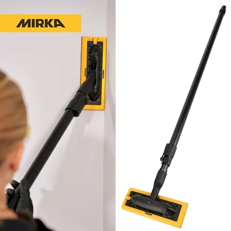 Mirka DecoSander Multischleifer, Kombi-Schleifer mit Click & Slide System, teleskopierbar von 1,1 m bis 1,8 m, integriertes Staubabsaugsystem – Bild 2