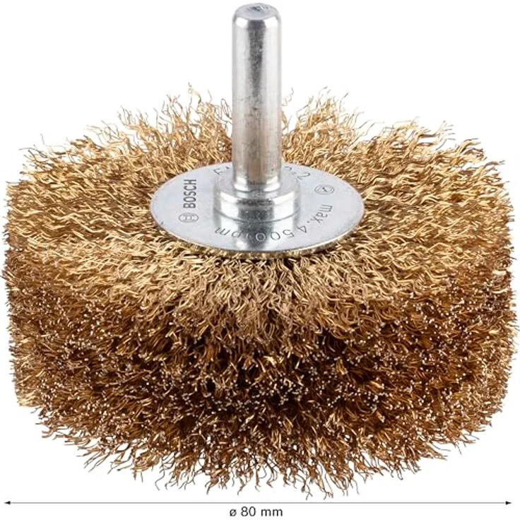 Bosch Professional Scheibenbürste, Messing, gewellter Draht, 0,2 mm, 80 mm, 35 mm, 4500 U- min, 2608622130 - Preisvergleich – Bild 2