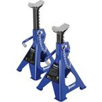 MICHELIN Unterstellbock, 2 Tonnen Traglast, 2 Stück, höhenverstellbar 280 mm bis 428 mm, Gummiauflage, Edelstahl, blau