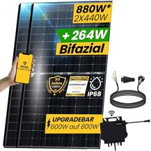 Bild für EPP.Solar® 880W Balkonkraftwerk 800W komplett Steckdose Bifaziale Glas/Glas Solarmodule