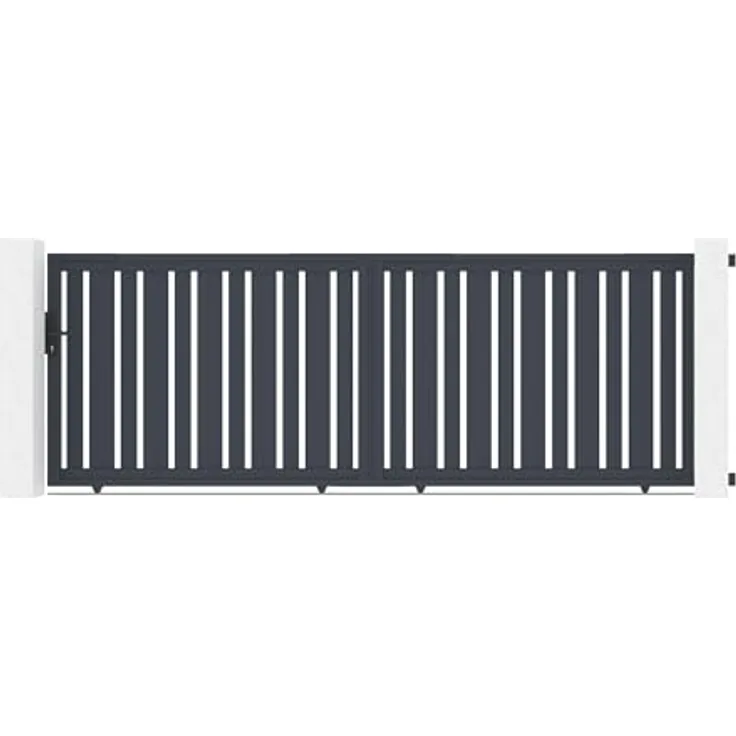 Casanoov Schiebetor VEYMONT, Aluminium 4m, H. 140cm, korrosionsbeständig, grau
