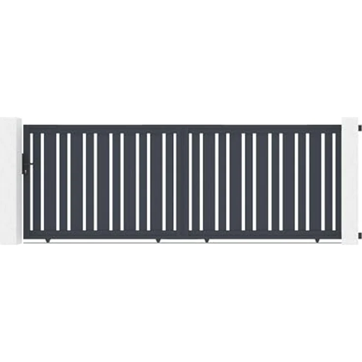 Casanoov Schiebetor VEYMONT, Aluminium 4m, H. 140cm, korrosionsbeständig, grau – Bild 1