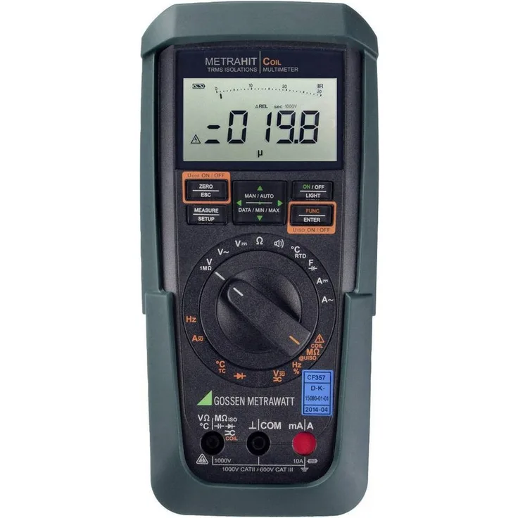 Gossen Multimeter Digital-Multimeter, Spritzwassergeschützt (IP54) mit Isolationstester und Motorwicklungstester