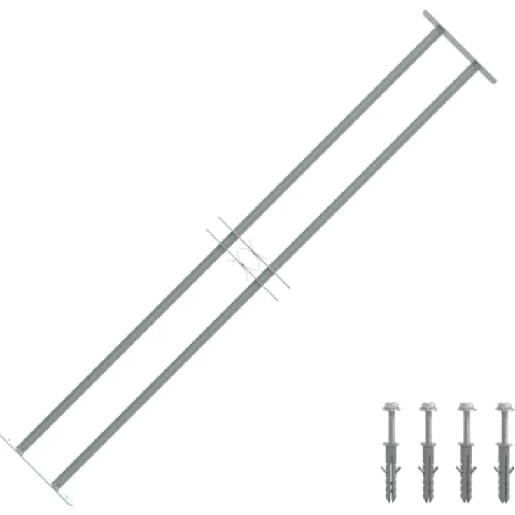 vidaXL Fenstergitter Verstellbar mit 2 Querstäben 1000-1500 mm – Bild 2