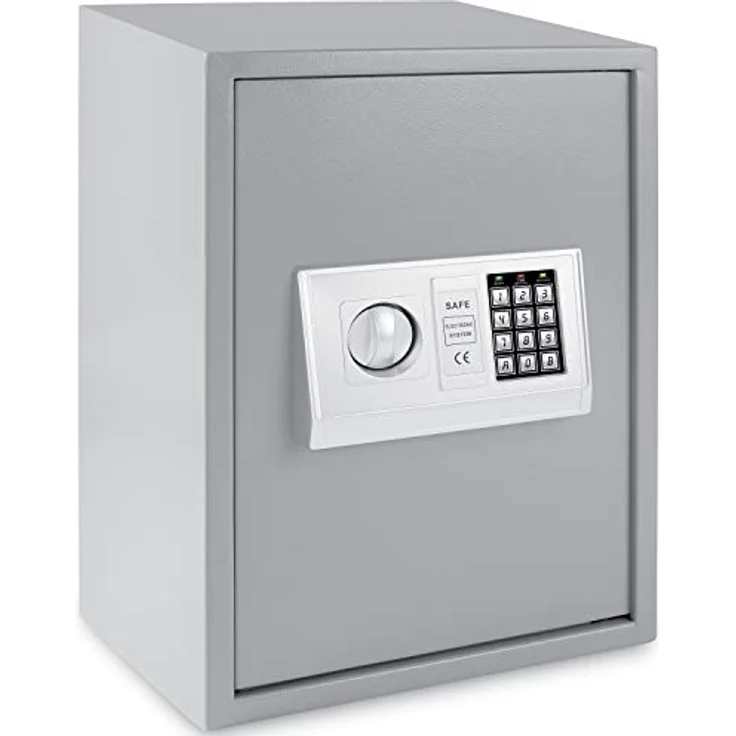 KESSER Elektronischer Safe Tresor Geldschrank Wandtresor Wandsafe 50x35x34,5 Silber – Bild 4