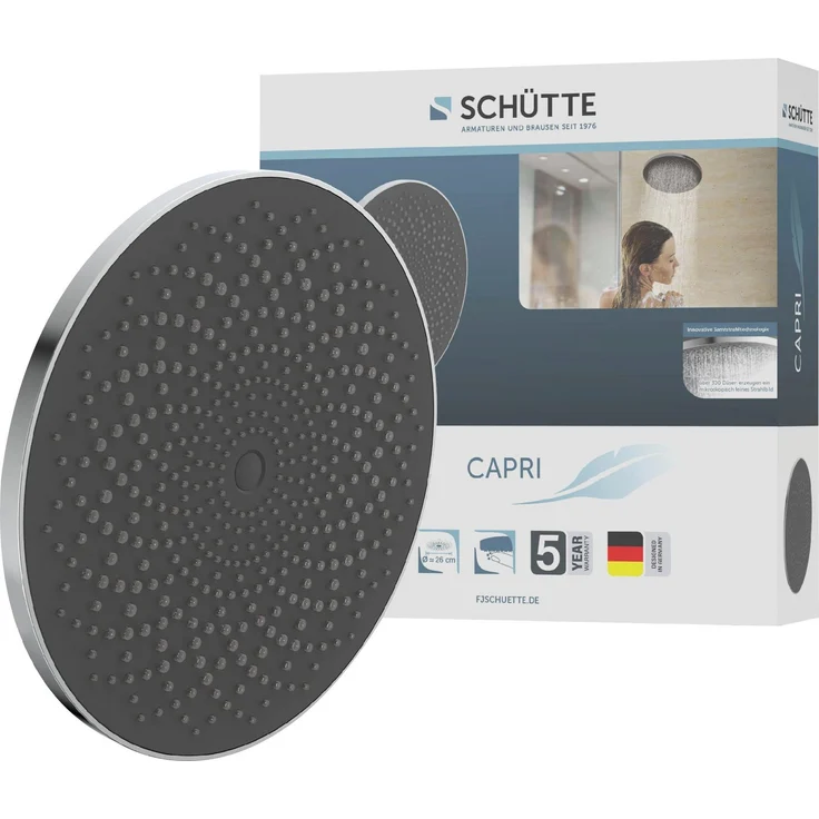 Schütte Kopfbrause CAPRI, Regendusche, Antikalk, Duschkopf – Bild 1