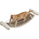 Feandrea Clickat Kollektion - Nr. 003 Katzenbrücke, extrem schnelle Montage, unbegrenzt erweiterbar, austauschbares Gewebe, Wandmontage, beige