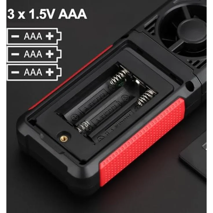Habotest HT605, Digital Anemometer mit 8-flügeliger Messmühle, Windgeschwindigkeits- und Temperaturmessung – Bild 7