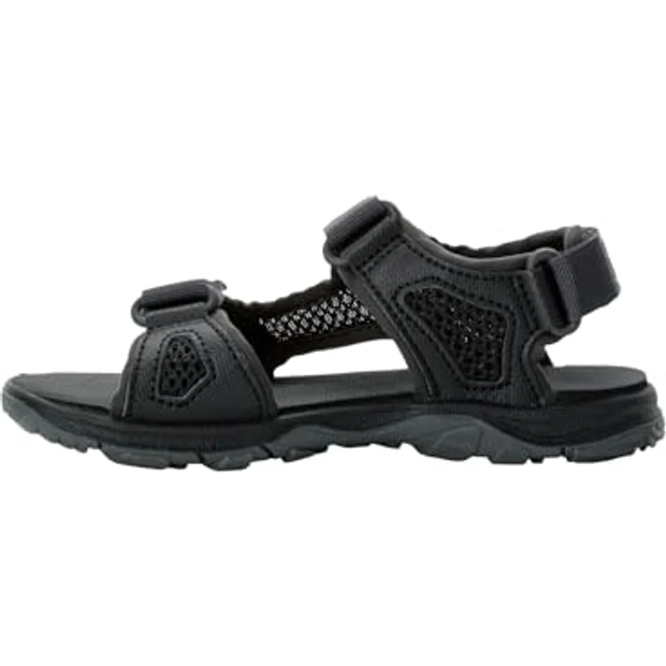 Jack Wolfskin Taraco Beach Sandal K, Sicherheitssandalen für Mädchen mit EVA-Dämpfung und atmungsaktivem Mesh, Schwarz, (40) – Bild 1