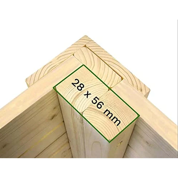 Alpholz Gerätehaus Alisha aus Fichten-Holz | Gartenhaus mit 14mm Wandstärke | Holzhaus inklusive Montagematerial | Geräteschuppen Größe: 202 x 191 cm | Satteldach – Bild 5