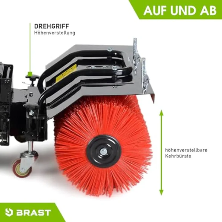 BRAST Benzin-Kehrmaschine 3in1, 80cm, 5,14kW (7PS) mit Kehrbürste, Laubsammler und Schneeräumer – Bild 6