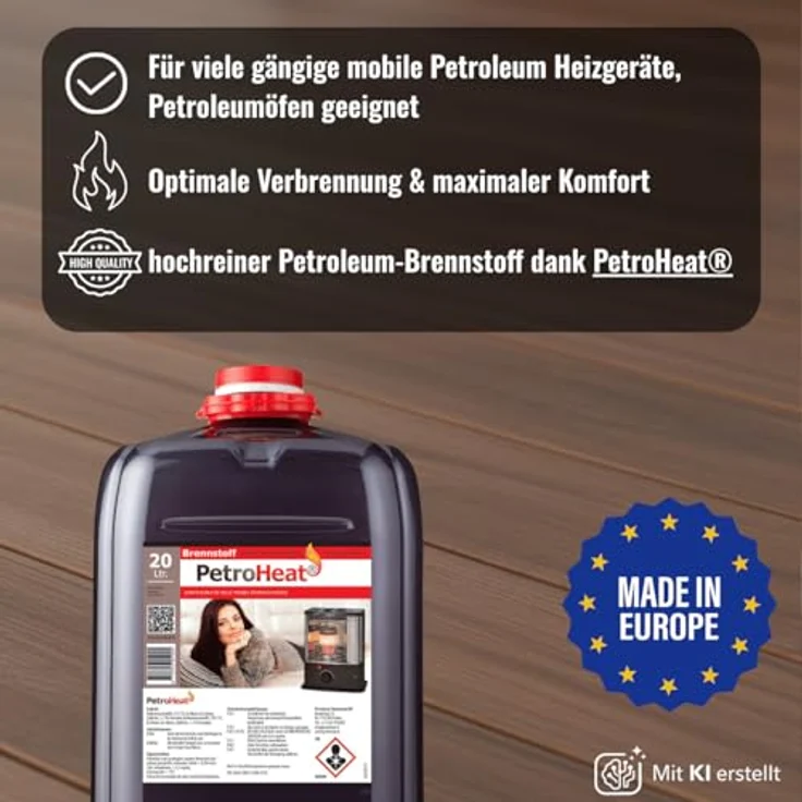 PetroHeat Petroleumofen 20 Liter Kanister, Heizofen inklusive elektrischer Pumpe – Bild 6