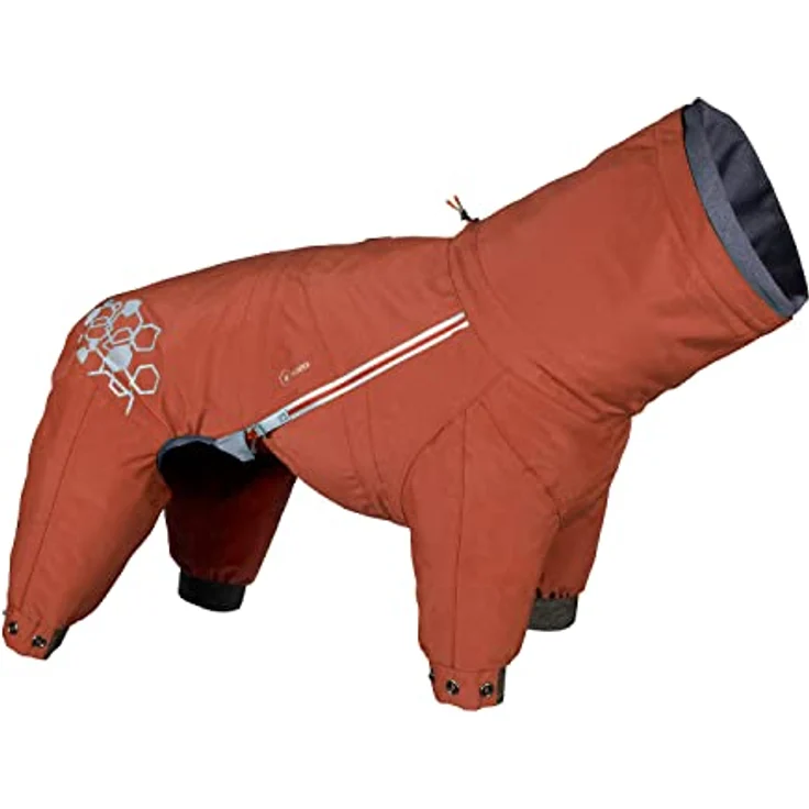 Hurtta Mudventure Overall, Hunderegenmantel, Wasserdicht, Cinnamon-Orange, 30S – Bild 1
