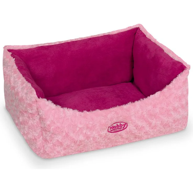 Nobby Tierbett eckig "ARUSHA", Komfortbett mit Softplüsch-Innenseite, Alcantaraoptik, waschbar, Mikrofaser, 100% Polyester