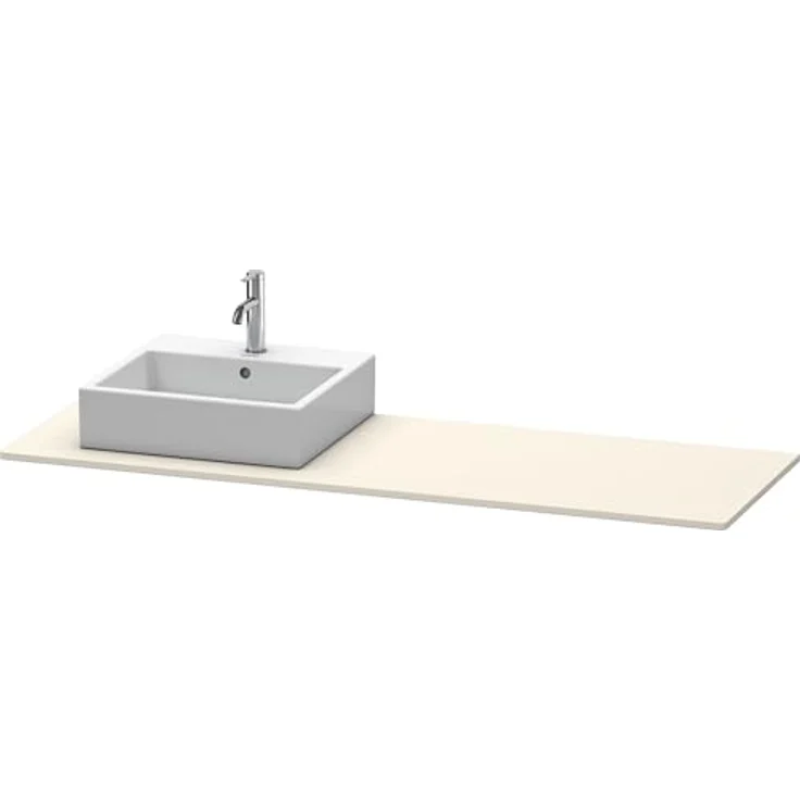 Duravit XSquare Konsole 060H, 1600x550 mm, 1 Ausschnitt links, Taupe Matt – Bild 3