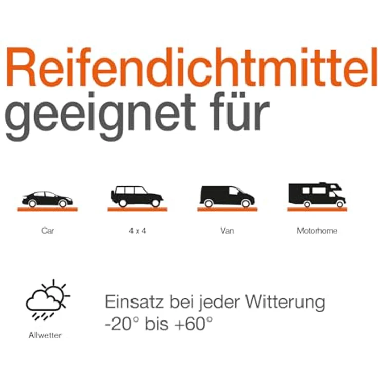 Osram TYREseal Kit Essential, Reifenkompressor mit Dichtmittel (0.45 l), repariert Reifenschäden bis 6 mm, umweltfreundlich und einfach zu handhaben, inkl. Aufbewahrungstasche – Bild 7