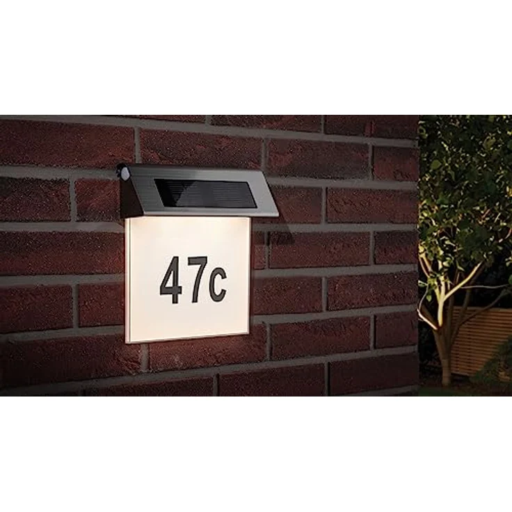 Paulmann Special Solar Hausnummernleuchte IP44 LED 1x0,2W Edelst.-Weiß Edelstahl-Acryl – Bild 6