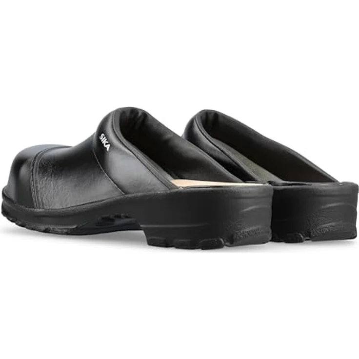 Sika Sicherheitsschuh Comfort, offener Clog mit Stahlkappe, rutschfester Polyurethan-Sohle, wasserabweisendem PVC und atmungsaktiver Permair-Lederoberfläche, schwarz, Größe 40 – Bild 7