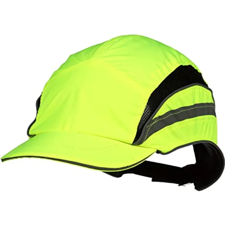 3M™ First Base™ 3 Anstoßkappe 2021866, Classic, fluoreszierende Warnfarbe, Gelb, verkürzter Schirm, 55 mm