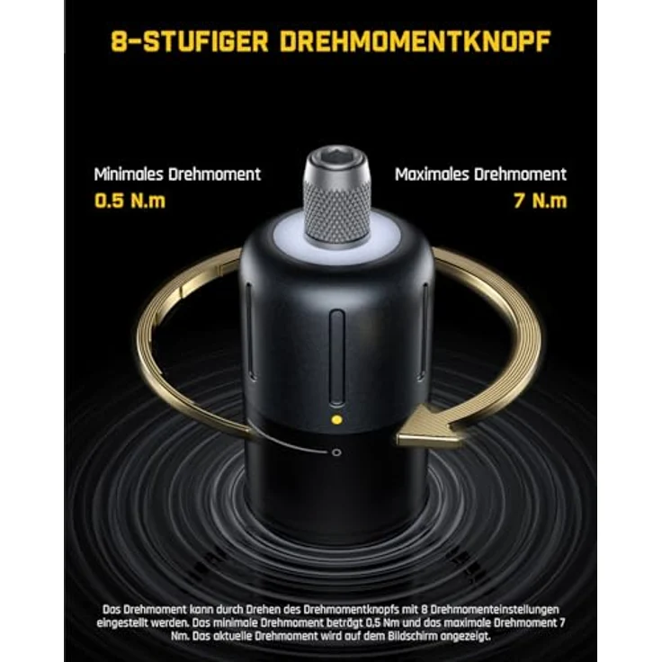 Fanttik Elektro-Schraubendreher S1 Apex, 250 U/min, 8 Nm, Komplettset mit Faltgriff und 20 S2-Bits – Bild 5
