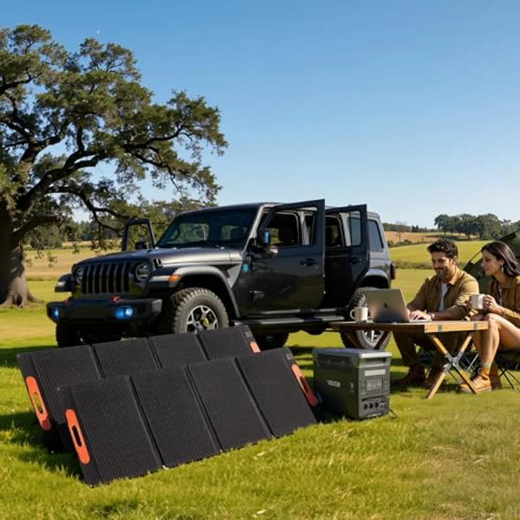 VEVOR Tragbare Powerstation LW3000, 3072 Wh LiFePO4 Akku, 3000 W Solargenerator mit 2 x 200 W Solarpanels und 13 Ausgängen, ideal für Notfälle, Camping und Reisen mit Wohnmobil – Bild 8
