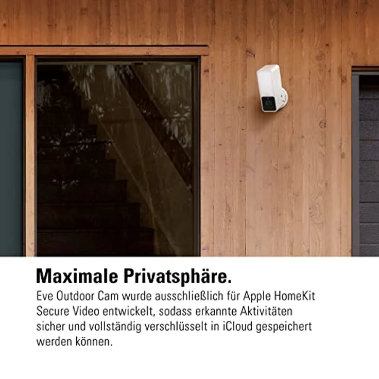 Eve Outdoor Cam (White Edition) – Smarte Überwachungskamera, Flutlicht, Nachtsicht, Bewegungsmelder, Gegensprechanlage, flexible Installation, WLAN, höchster Datenschutz mit Apple HomeKit Secure Video – Bild 3