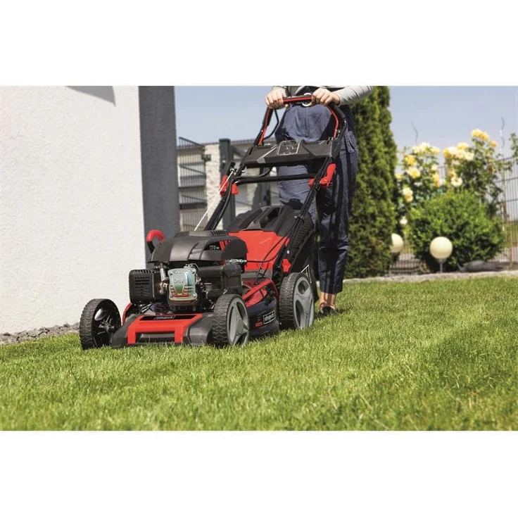 Scheppach MS173-51E Benzin-Rasenmäher - 51 cm Schnittbreite, E-Start, Reinigungsfunktion, 65l Fangkorb, 7-stufige Höhenverstellung, Mulchfunktion, Radantrieb, Seitenauswurf, inkl. Motoröl – Bild 8