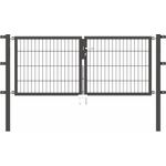 Alberts Doppeltor Flexo mit Zubehör | anthrazit | Breite 200 cm | Höhe 80 cm 
(648381)