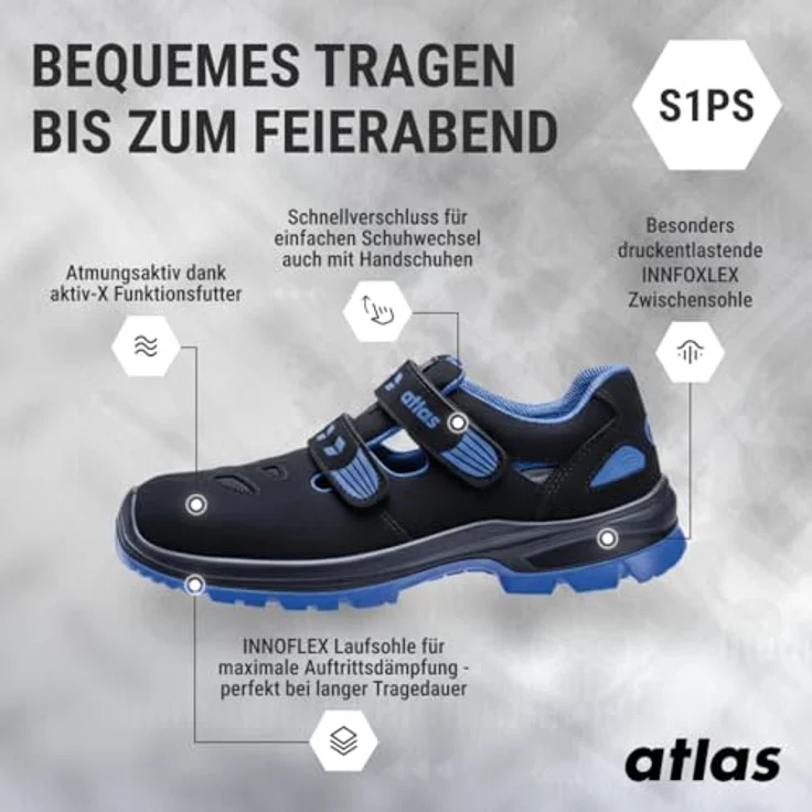 [{value:"Atlas SL 465 XP Sandales de sécurité EN ISO 20345 S1P Bl – Bild 4