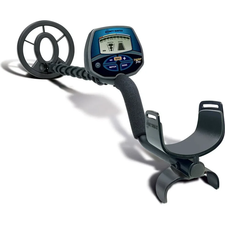 Bounty Hunter Tracker Pro, Metalldetektor mit digitalem Touch-Display, wasserdichter 8-Zoll-Spule, 25 cm Tiefenortung, leicht und verstellbar