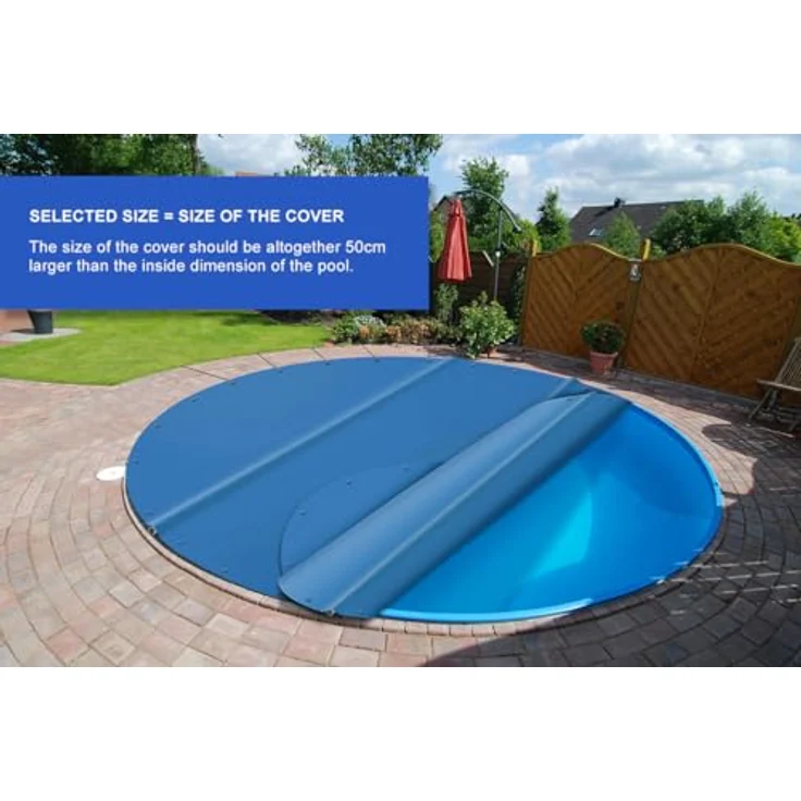 SafeDeluxe Runde Pool-Abdeckplane, Maßanfertigung aus 680 g/m² PVC, reißfest und wasserfest, ohne Stangen, 17 Farben verfügbar – Bild 4