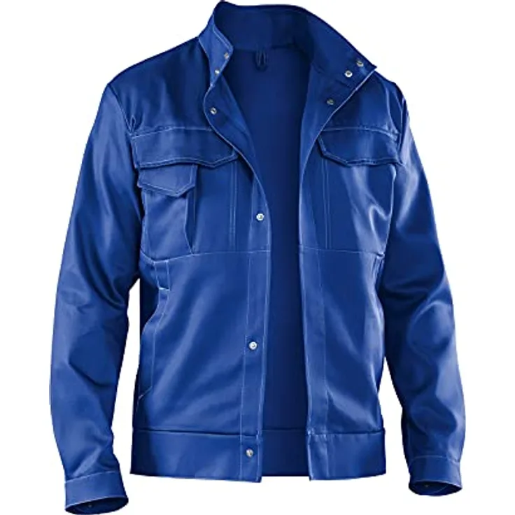 KÜBLER Workwear KÜBLER ORGANIQ Arbeitsjacke blau, Größe 44, Herren-Arbeitsjacke aus Baumwolle, bequeme Arbeitsjacke