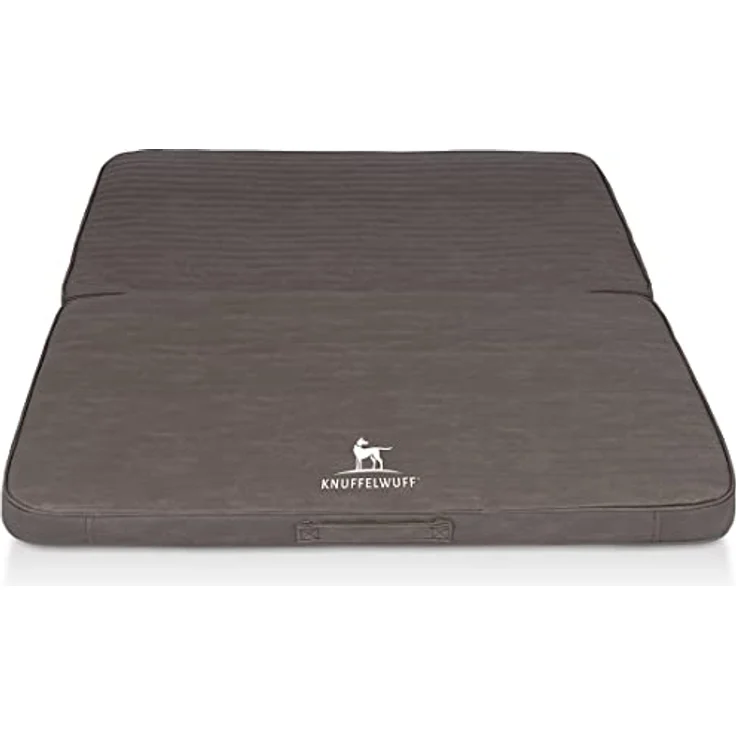 Knuffelwuff Hundematte Roanoke, Faltbare Reisematte mit orthopädischer Memory Foam Schaummatratze, gestepptes Kunstleder – Bild 1