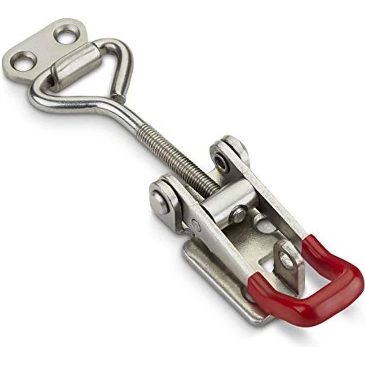 2er Set JUNKER Spannverschluss M6 (Haltekraft 220kg, abschließbar) Edelstahl SS304 verstellbarer Hebelverschluss – Bild 2