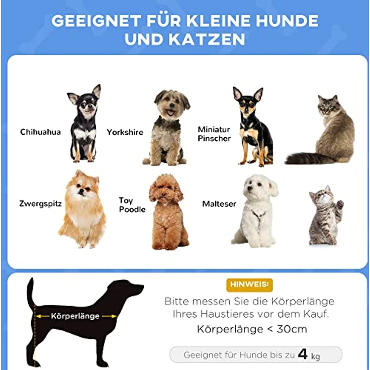 Pawhut Katzensofa, Haustiersofa mit Kissen, Katzenbett, katzensessel Katzenhocker erhöhtes Haustierbett mit rutschfesten Holzfüße, Hundesofa, Indoor, Grau, 40,5 x 40,5 x 33 cm – Bild 4