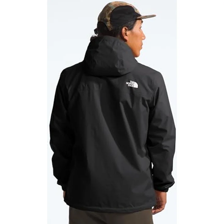 The North Face Funktionsjacke Antora Jacke für Herren mit Logoschriftzug, atmungsaktiv und winddicht, Schwarz – Bild 4