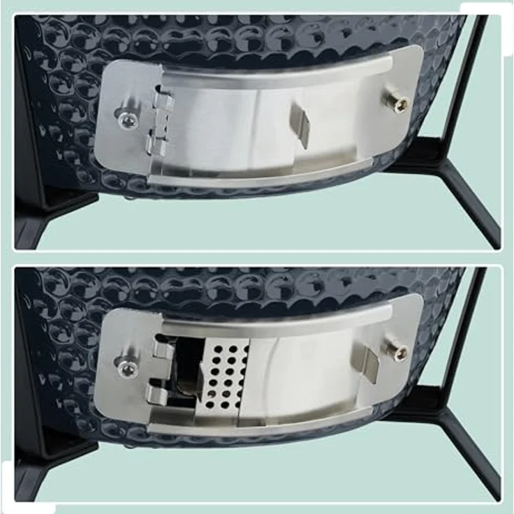 Relaxdays Kamado-Grill, Keramikgrill (260 mm) mit präziser Temperaturregelung, integrierten Thermometer und geringen Kohlebedarf – Bild 7