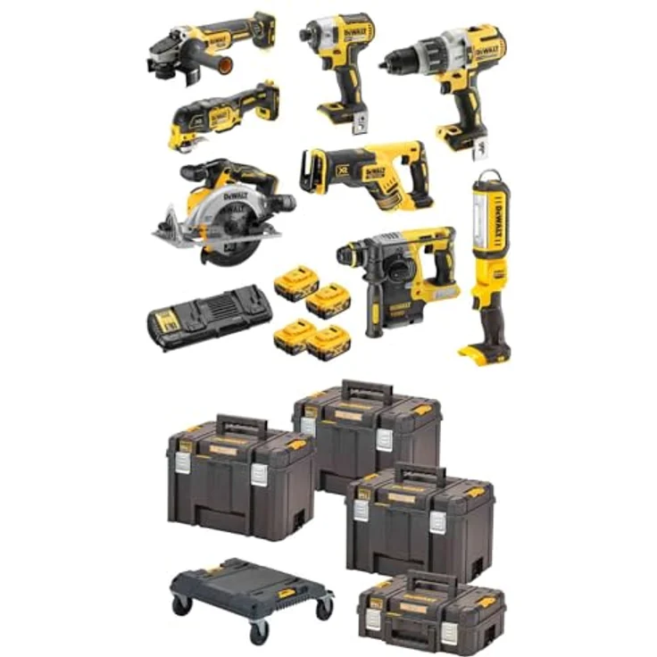 DeWalt DCK853P4T-QW Akku-Schlagbohrschrauber-Set 18 V / 5Ah, bürstenlos, mit 20% Drehmomentsteigerung und LED-Leuchte – Bild 2