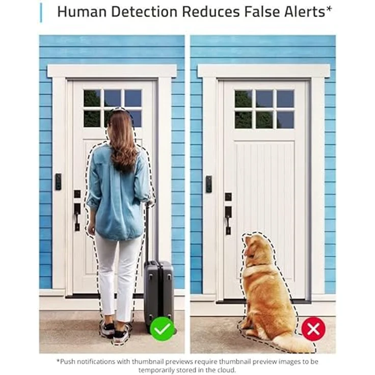 eufy Security Video-Türklingel mit 2K HD Kamera, kabellos, smarte Personenerkennung, beidseitige Audiofunktion, Akku mit 6 Monaten Laufzeit, Gebührenfrei – Bild 4